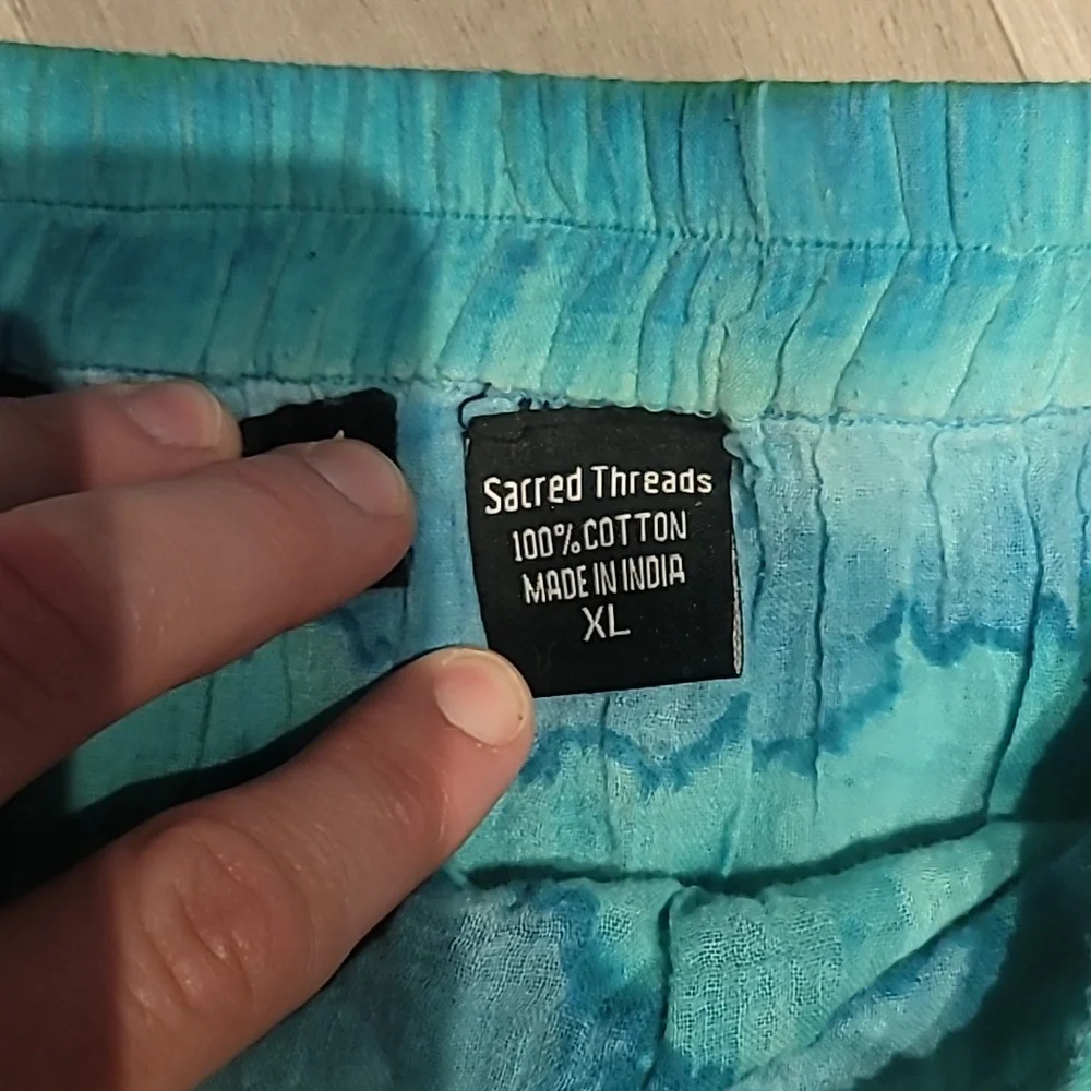 Sacred Threads Tye Die Boho Flowy Hippie Tiered Skirt 100% Cotton Size XL - Picture 6 of 6